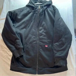 Wrangler Workwear Sweatshirt Mens‎ 2XL Hoodie Sherpa Lined Full Zip Heavyweight